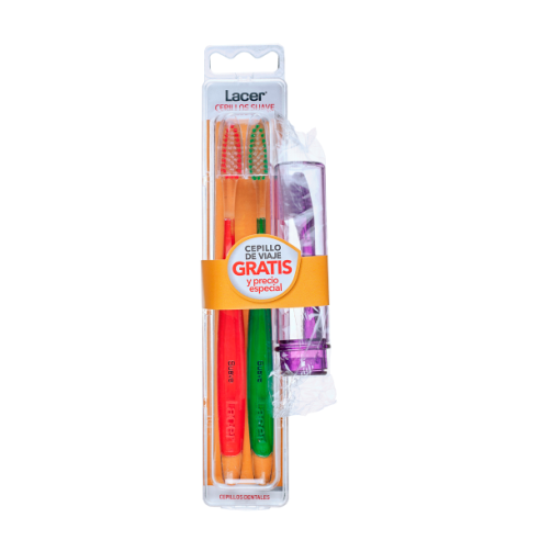 CEPILLO DENTAL ADULTO LACER 2 UNIDADES SUAVE DUPLO