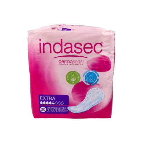 COMPRESA PERDIDAS LEVES INDASEC DERMOSEDA EXTRA BOLSA 20 COM
