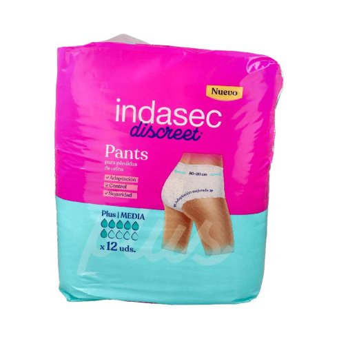 ABSORBENTE INCONTINENCIA ORINA DIA ANATOMICO INDASEC PANT PL