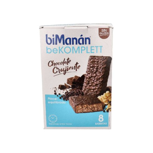 BIMANAN BEKOMPLETT SNACK  8 BARRITAS 35 G SABOR CHOCOLATE CR