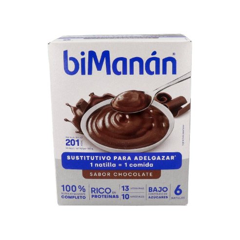 BIMANAN BESLIM SUSTITUTIVO NATILLA  6 SOBRES SABOR CHOCO