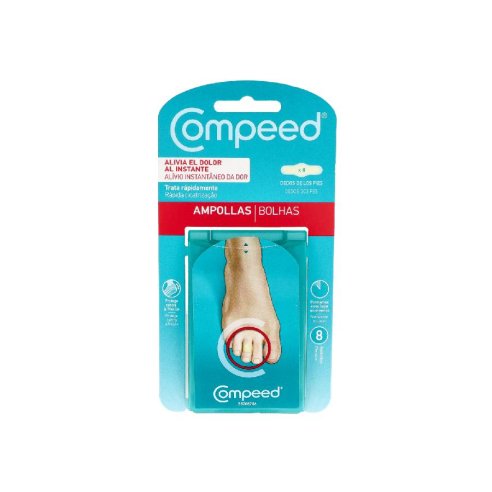 COMPEED AMPOLLAS HIDROCOLOIDE DEDOS PIES 8 UNIDADES