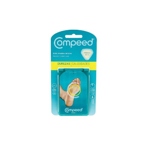 COMPEED DUREZAS HIDROCOLOIDE TALLA MEDIANA 6 UNIDADES