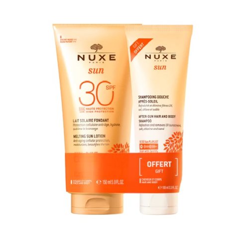 NUXE SUN LAIT SOLAIRE FONDANT SPF50SHAMPOOING DOUCHE