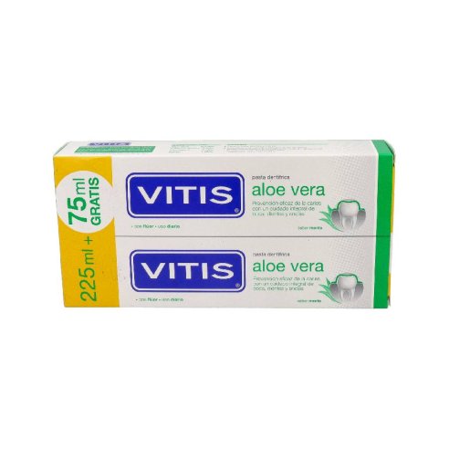 VITIS ALOE VERA PASTA DENTIFRICA  2 ENVASES 150 ML SABOR MEN