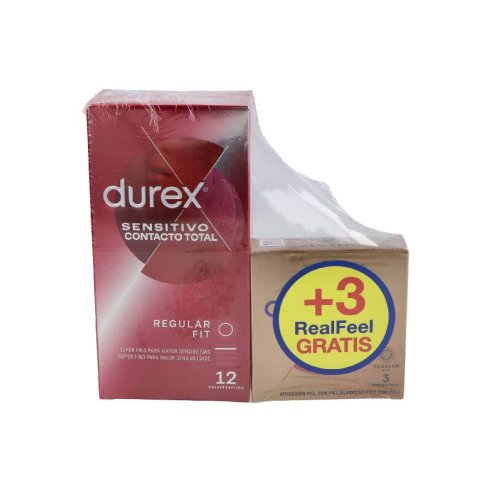 DUREX SENSITIVO CONTACTO TOTAL DUREX REAL FEEL PRESERVATIVO