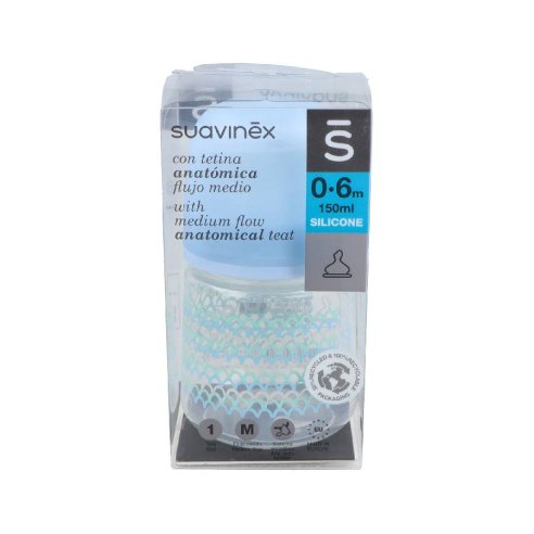 BIBERON TETINA ANAT SILIC SUAVINEX T1 FM 0-6M 150 ML